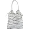 Adriana Castro La Red Mesh Bag In Leather In White