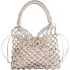 Adriana Castro La Red Mini Mesh Bag In Leather In Gold