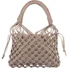 Adriana Castro La Red Mini Mesh Bag In Leather In Nude