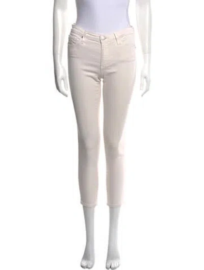 Pre-owned Adriana Castro Mid-rise Skinny Leg Jeans In Neutral