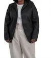 Adriana Contreras Black Linen Long Sleeve Button Front Blazer - Plus In Black