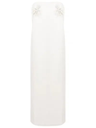Adriana Degreas Appliqué-detail Maxi Dress In White