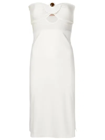 Adriana Degreas Appliqué-detail Strapless Dress In White