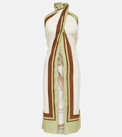 Adriana Degreas Arisaema Halterneck Top In White