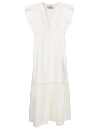 Adriana Degreas Babados Ruffle-trim Beach Dress In White