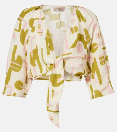 Adriana Degreas Balearic Printed Crop Top In Multi