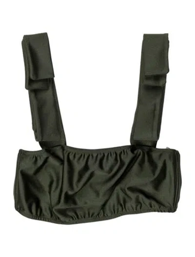 Pre-owned Adriana Degreas Bow Accents Top W/ Tags In Green