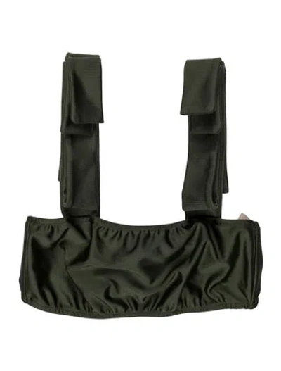 Pre-owned Adriana Degreas Bow Accents Top W/ Tags In Green