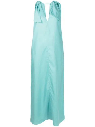 Adriana Degreas Bow-detailing Linen Dress