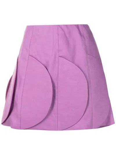 Adriana Degreas Bubble Bar Mini Skirt In Purple