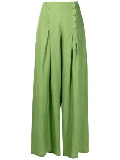 Adriana Degreas Bubble High-waisted Trousers In Green