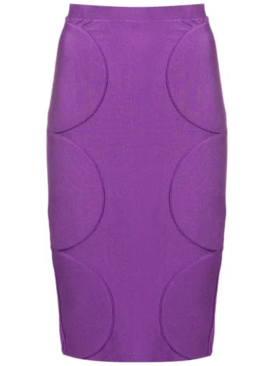 Adriana Degreas Bubble Pencil Skirt In Purple