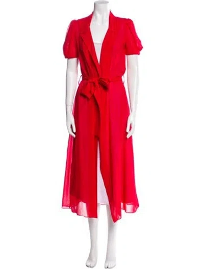 Pre-owned Adriana Degreas Coat In Red