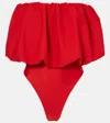 Adriana Degreas Coquille De Mer Bodysuit In Red