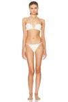 Adriana Degreas Coquille De Mer Halterneck Bikini Set In White