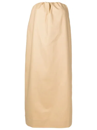 Adriana Degreas Cotton-blend Midi Dress In Neutrals