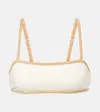 Adriana Degreas Cotton-blend Terry Crop Top In White