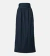 Adriana Degreas Cotton Maxi Skirt In Blue