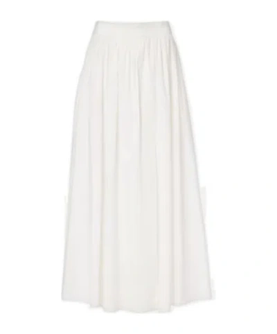 Adriana Degreas Cotton Maxi Skirt In White