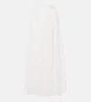 Adriana Degreas Cotton Poplin Maxi Skirt In White