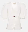 Adriana Degreas Solid Cropped Cotton Blouse In White
