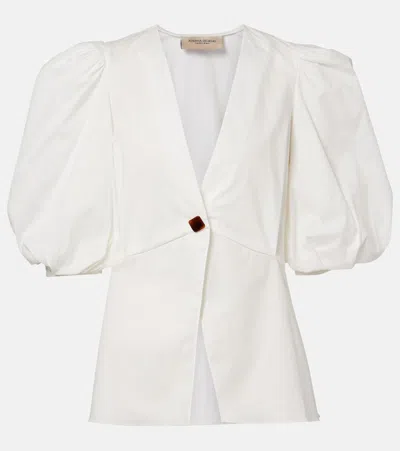 Adriana Degreas Cotton-blend Top In White