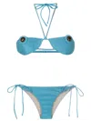 Adriana Degreas Detail-appliqué Bikini Set In Blue