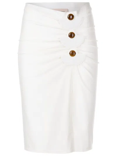 Adriana Degreas Detail-appliqué Mid-length Skirt In Neutrals