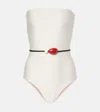 Adriana Degreas Embellished Swimsuits In Brown