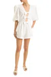 Adriana Degreas Fantasy Solid Playsuit With Bows In White In White