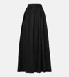 Adriana Degreas Gathered Cotton Maxi Skirt In Black