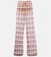 Adriana Degreas Giardino Printed Straight Pants In Multicoloured