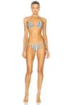 Adriana Degreas Golden Age Triangle Bikini Set In Unique