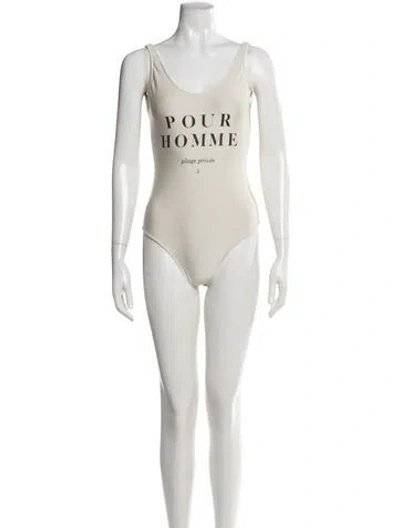 Pre-owned Adriana Degreas Graphic Print One-piece W/ Tags In Neutral