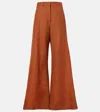 Adriana Degreas High-rise Wide-leg Pants In Cognac