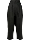 Adriana Degreas High-waisted Tapered Trousers In Black