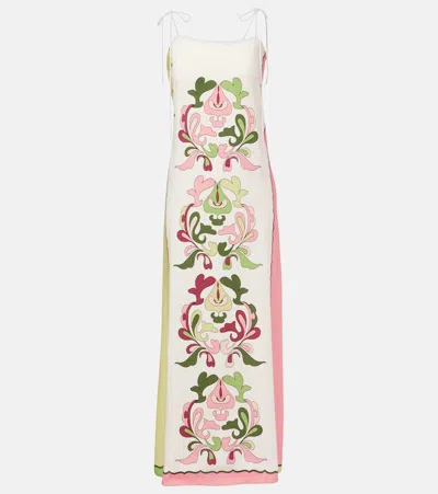 Adriana Degreas Inamorata Printed Maxi Dress In Multicoloured