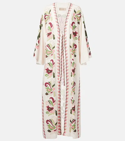 Adriana Degreas Inamorata Printed Robe In White