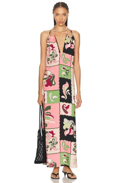 Adriana Degreas Inamorata Straps Maxi Dress In Pink