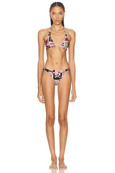 Adriana Degreas Inamorata Triangle Bikini Set In Animal Print