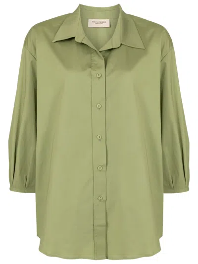 Adriana Degreas Jellyfish Cotton Shirt In Green