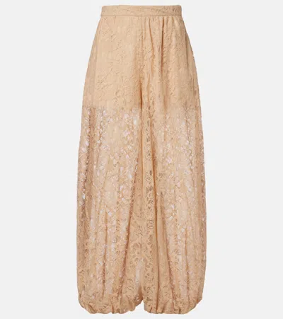 Adriana Degreas Lace Balloon Pants In Gold