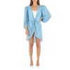 Adriana Degreas Ladies Voluminous Sleeves And Knot Cover-up Tortoise In Tortoise