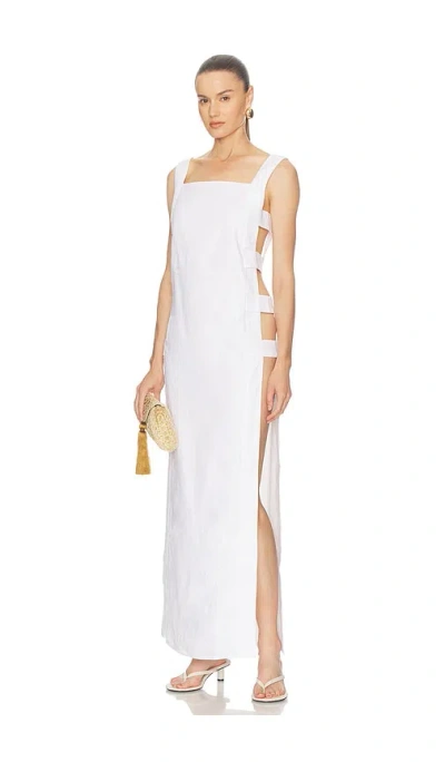 Adriana Degreas Linen Cage Coverup In White