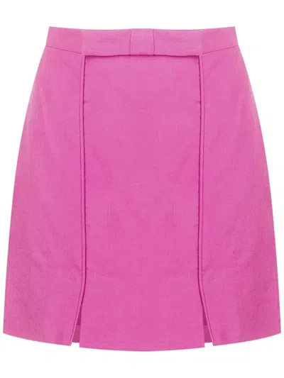 Adriana Degreas Lipstick Bow-detail Mini Skirt In Pink