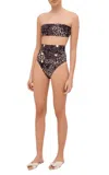 Adriana Degreas Marine Pois High Leg Bikini In Navy In Blue