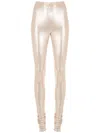 Adriana Degreas Leggings Im Metallic-look In Metallic