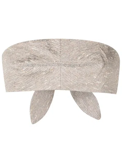 Adriana Degreas Metallic-threaded Bandeau Top In Grey