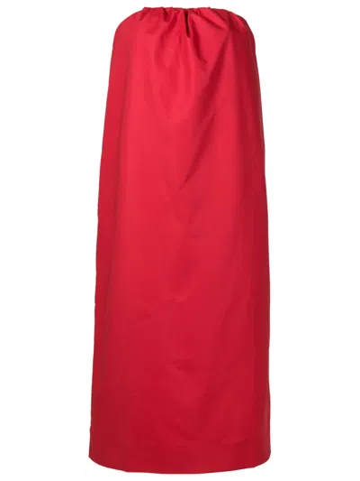 Adriana Degreas Cotton-blend Midi Dress In Red