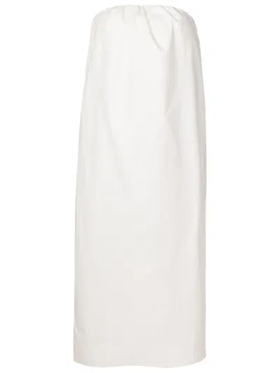Adriana Degreas Off-shoulder Cotton Midi Dress In White